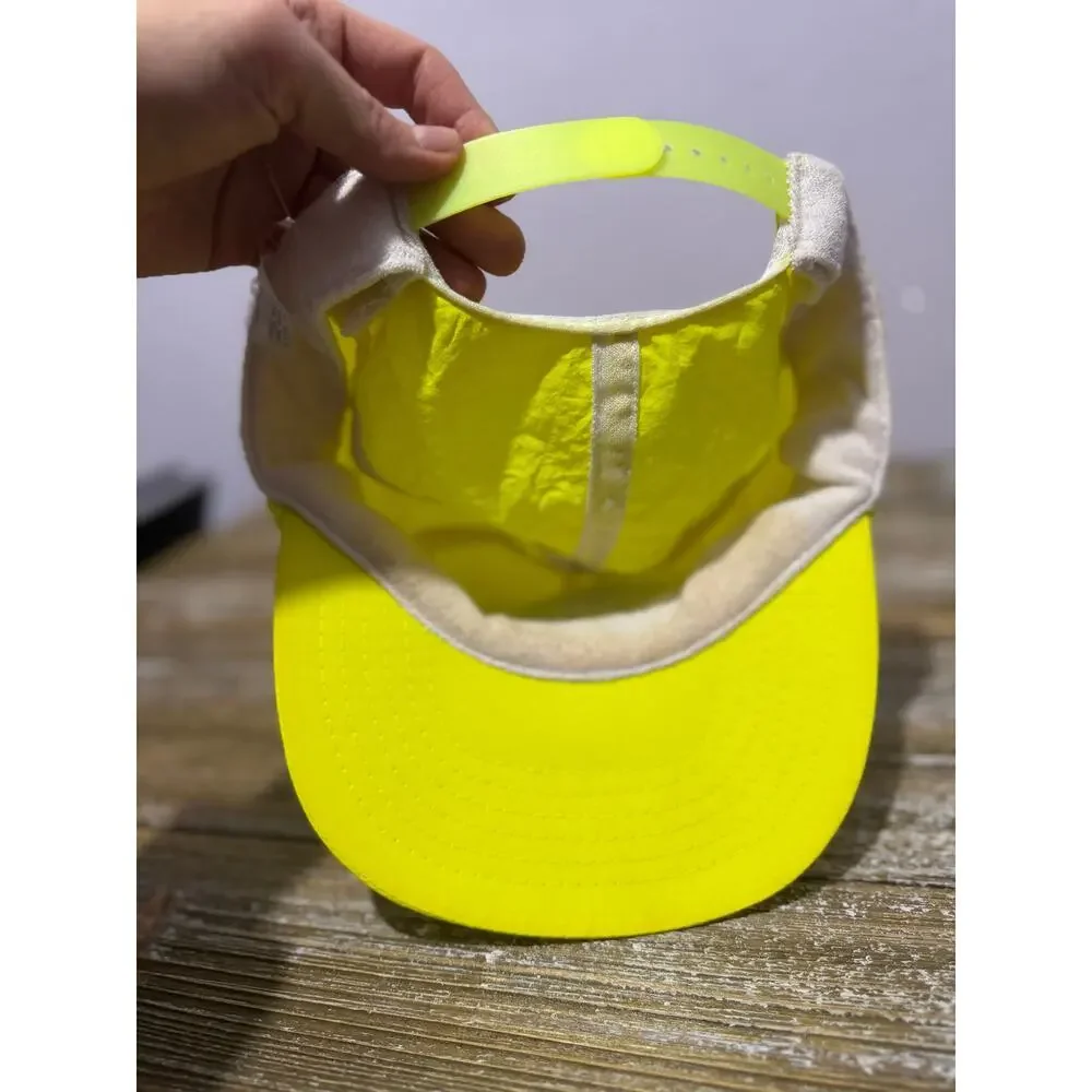 Vintage Seagram's Gin & Juice Hat Neon Yellow 90s Promo Snapback Gorpcore Retro